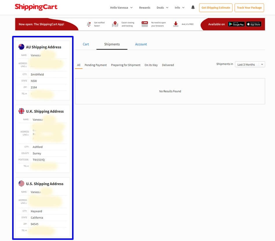 LBC Shipping Cart virtual addresses | Blushing Geek