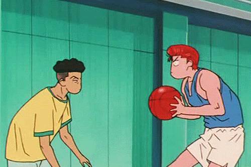 Miyagi and Sakuragi Gif | Blushing Geek