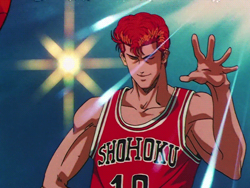 Hanamichi Sakuragi GIF | Blushing Geek