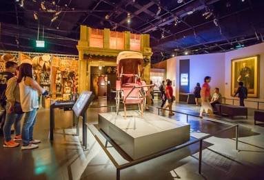 Exhibits and displays inside the National Museum of Singapore